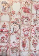 10 Sheets Vintage Style Pink Romance Paper Collage Scrapbook Junk Journal A5
