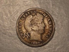 1908 S Barber Dime (Attractive)