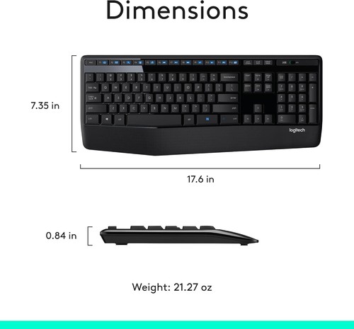 Logitech Wireless Desktop Laptop MK345 Keyboard and Mouse Combo 920-006481 - Bild 4 von 8