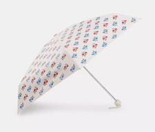 Coach Mini Umbrella in Floral Print Silver Chalk Multi-Color CU247 NWT