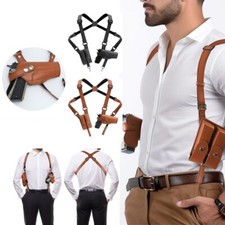 General Shoulder Holster Vertical Gun Adjustable PU Leather Holster Right Hand