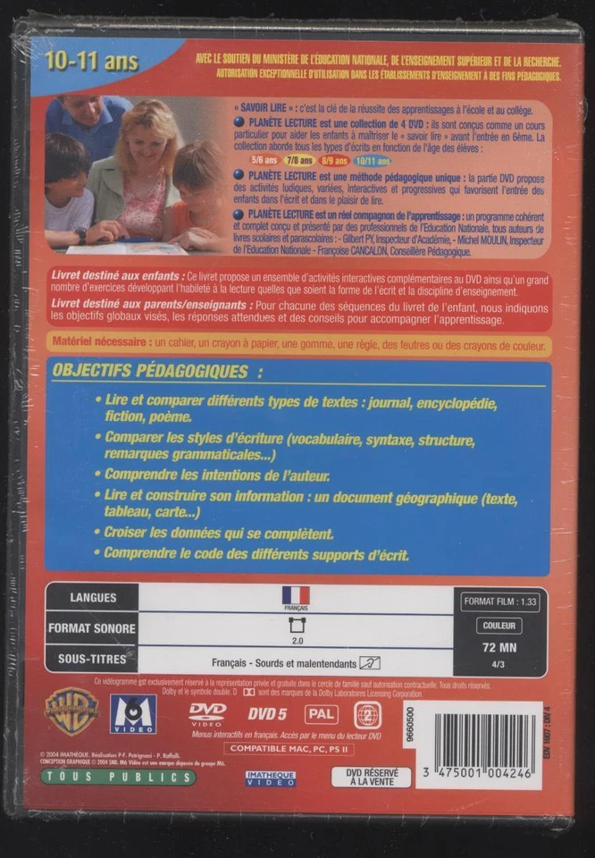 Nuevo DVD Planeta Lectura 10-11 Años Método para Savoir Leer Reflect Figura - Imagen 2 de 2