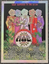NMINT & SIGNED Moe 2012 Summer Tour EMEK Sgt. Peppers FOIL Poster 15/20 Beatles