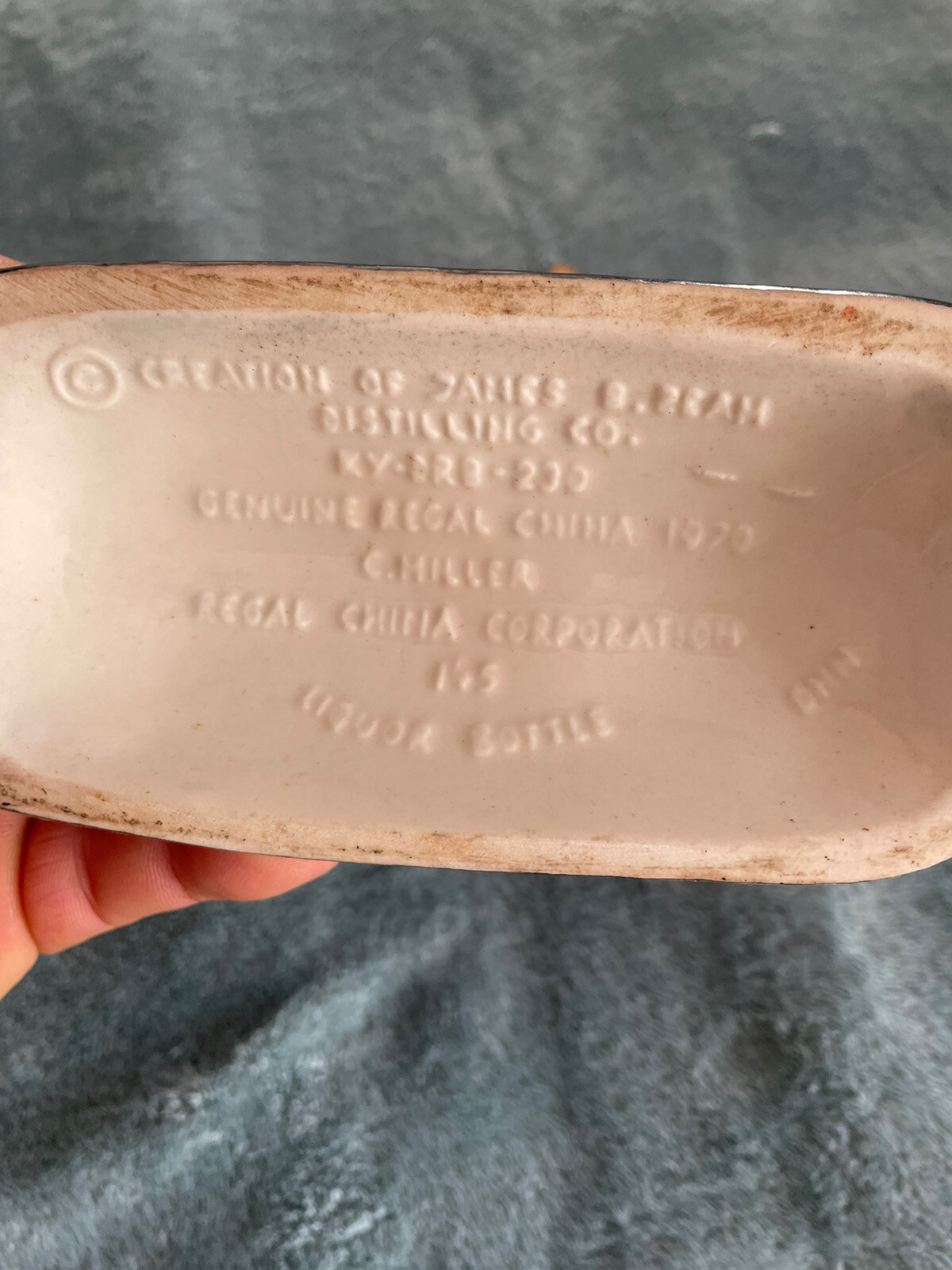 Paul Bunyan & Babe Blue Ox Jim Beam Liquor Decanter Bottle 1970 WITH