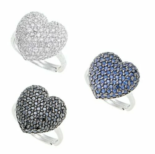 Anelli di lusso cuore in argento 925 parti su 1000