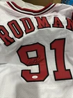 DENNIS RODMAN Signed Custom CHICAGO BULLS White Basketball Jersey- JSA COA