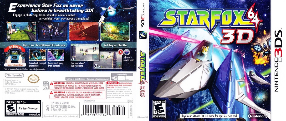 Star Fox 64 3D Case Cover Art Work Only | eBay