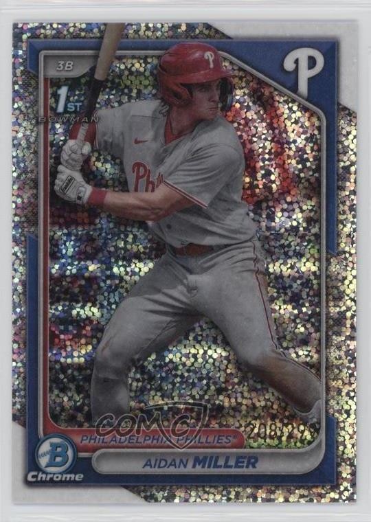 2024 Bowman Chrome Prospects Speckle Refractor 208/299 Aidan Miller #BCP-27 4k8