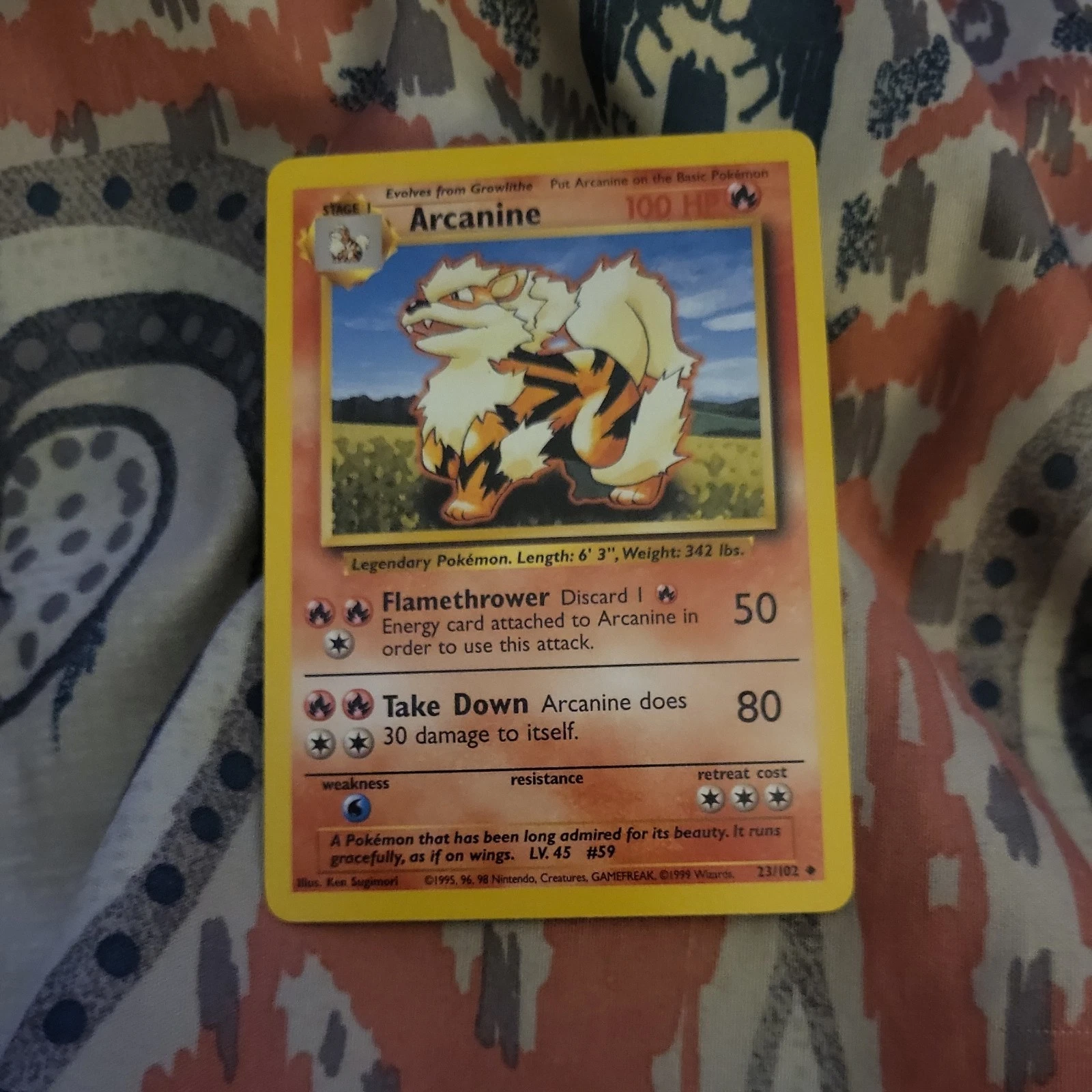 Arcanine 023/102 Base Set (Shadowless) Regular