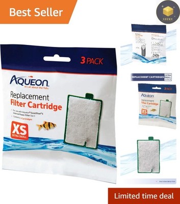 Aqueon Extra Small Filter Cartridges - 25% More Activated Carbon, 3 Pack