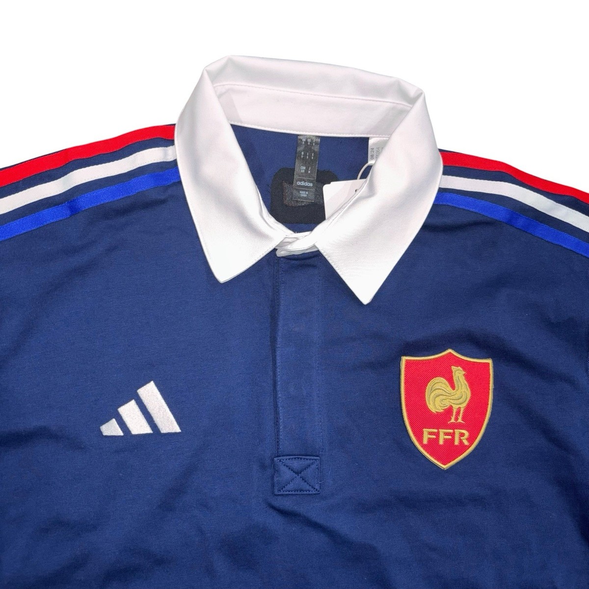 ラグビーワールドカップ フランス代表 ジャージ Adidas France Long Sleeve Rugby Polo Jersey Shirt, Size Small NWT