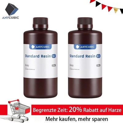 2KG/3KG ANYCUBIC Standard Resin V2 UV harz für LCD SLA DLP 3D Drucker M3 MAX M5