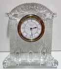 *VINTAGE* Waterford Crystal WESTMINSTER Desk / Mantle Clock 6 7/8" Made Ireland