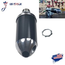 Black 3/4" Threaded Aluminium Exhaust Muffler For 212cc GX200 Go kart Mini Bike