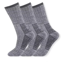 3 Pairs Men's Merino Wool Socks Outdoor Walking Work Boot Thermal Socks UK 6-11