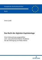 Das Recht Der Digitalen Kapitalanlage Arne Lordt