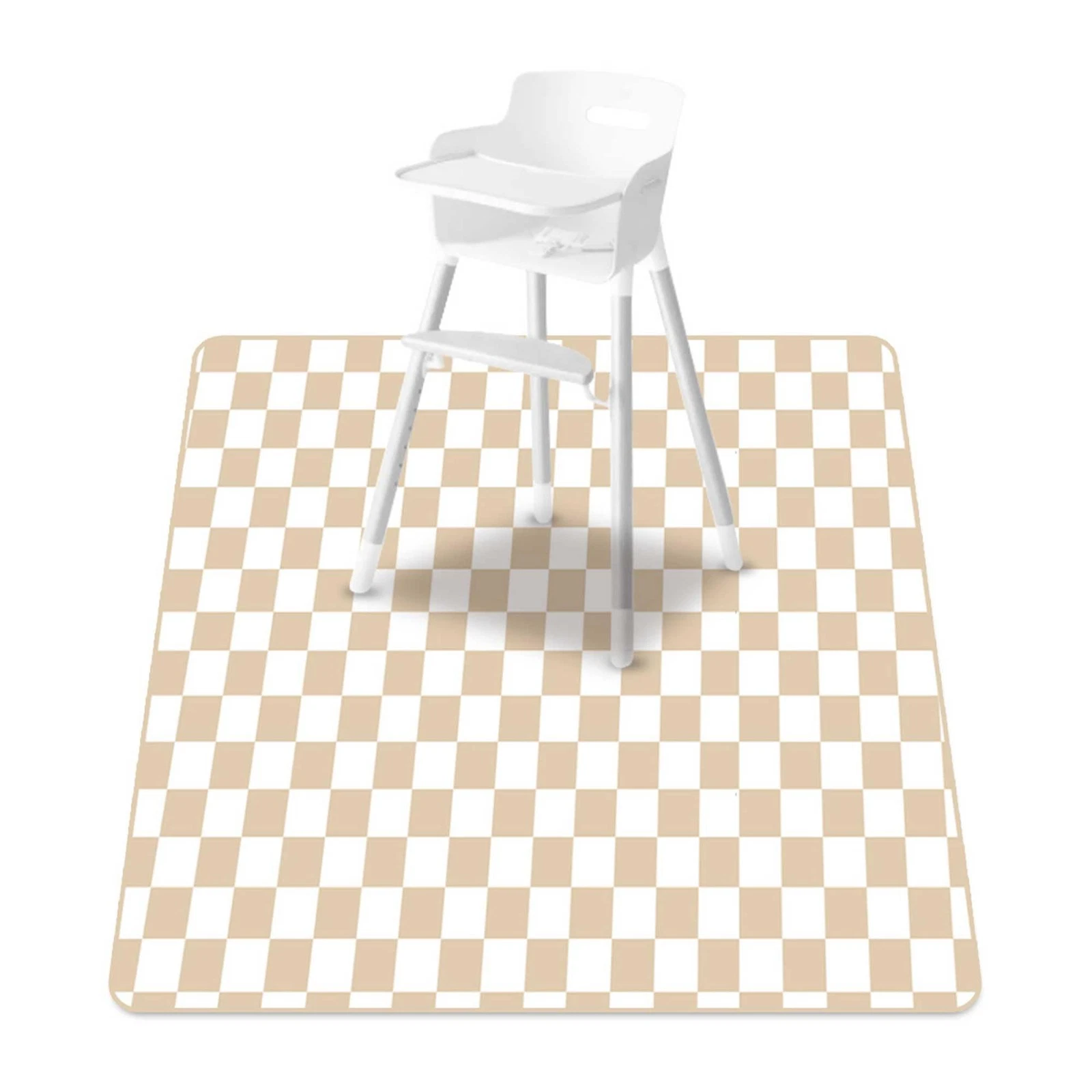 Baby Splat Mat for Under High Chair, 51 x 51 Inch Wipeable Splash Mat，Floor P...