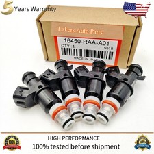 4 New Oem Fuel Injectors 16450-raa-a01 Element Accord Cr-v 2.4l Rsx Base 2.0l