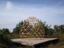 Bamboo Zome Structure | Geometric Bamboo Arch...