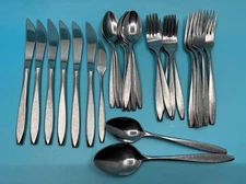 Lot Of 29 EKCO ETERNA Stainless Japan CORSAIR 29 Pcs Silverware Set Vintage MCM