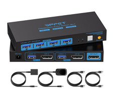 Displayport KVM Switch 2X1 DP1.4 Resolutions 8K 60hz USB 3.0