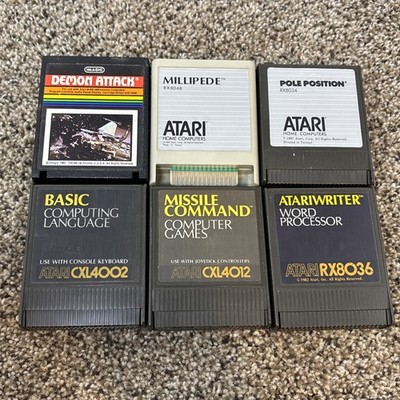 Atari 400 800 1200 XE Game Cartridge Lot Tested Lot of 6