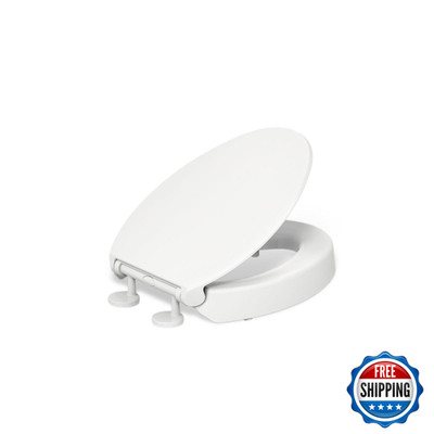 Kohler 25875-0 Hyten 3 Height Elevated Soft Close Elongated Toilet Seat