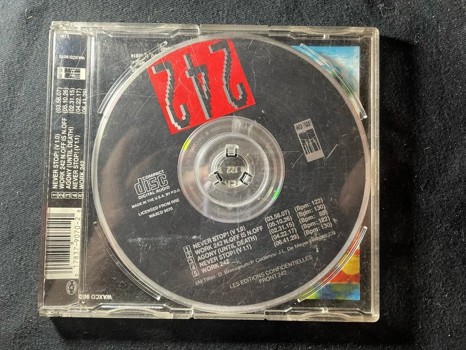 CD FRONT 242 NEVER STOP! EP INDUSTRIAL WAX TRAX! RECORDS Foto 2 de 3