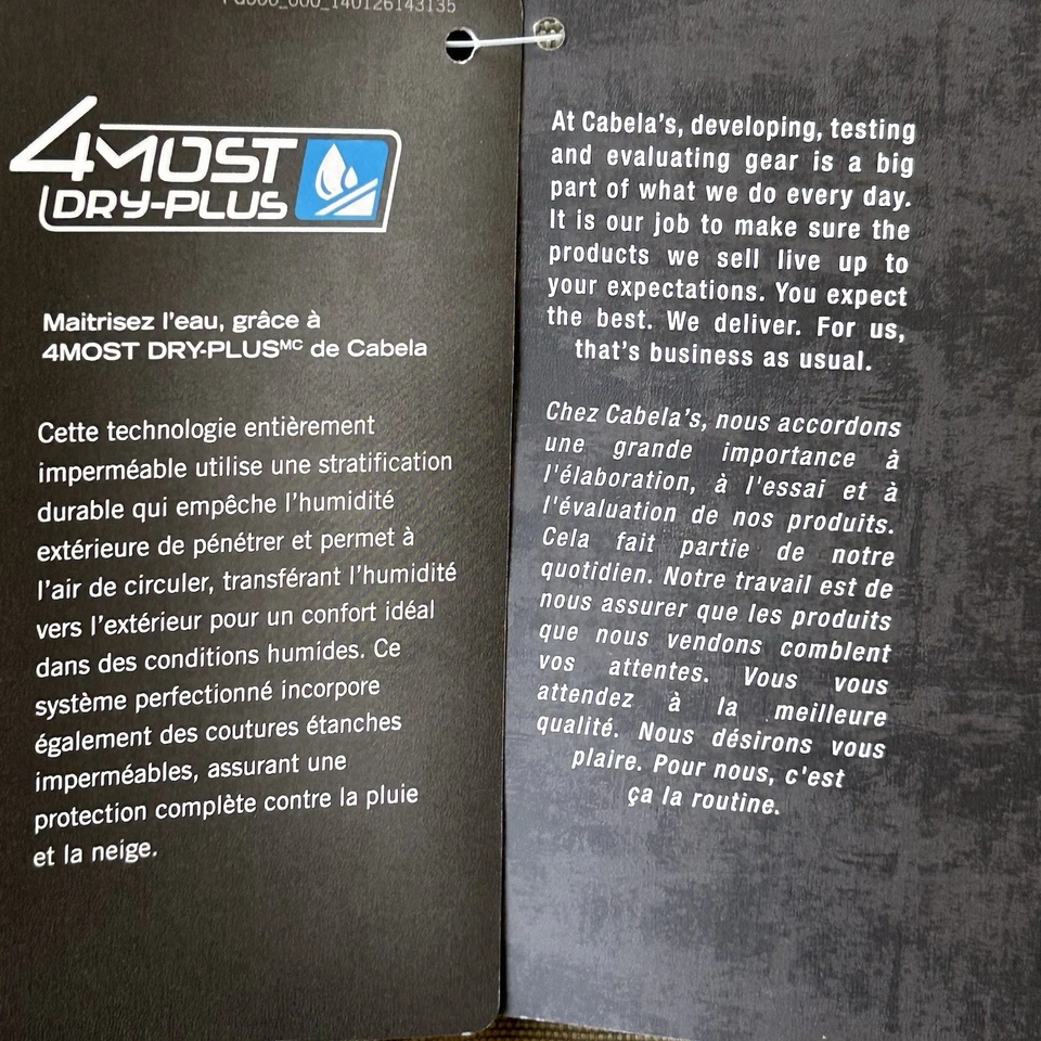 Guide Series Pants Men 44X33 Tan Dry Plus Upland Brush Briar Proof Duck Hunting - Image 4 of 4