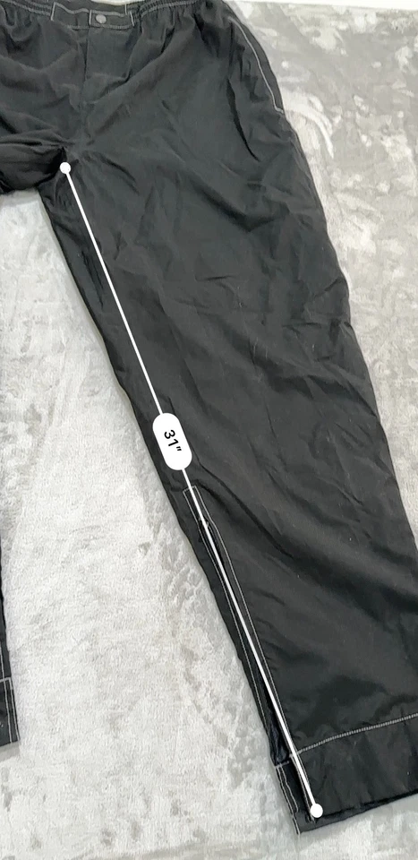 Pantalones de lluvia cortavientos Sun Mountain Outerwear para hombre talla grande negros golf senderismo Foto 3 de 4