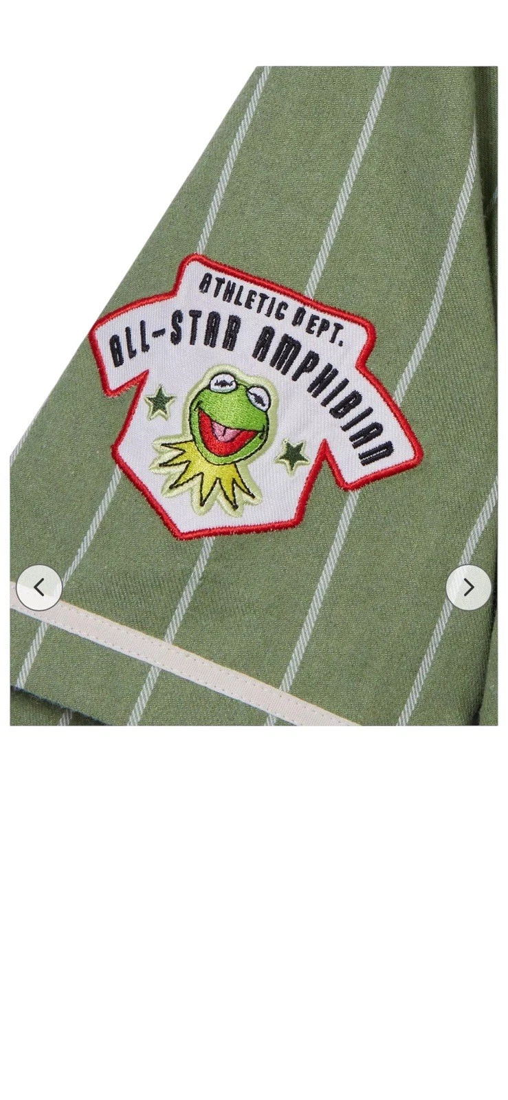 The Muppets Kermit Striped Baseball Jersey