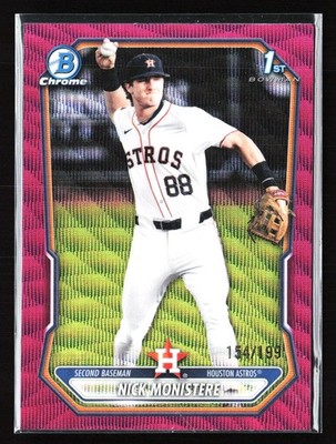 Nick Monistere #/199 Chrome Fuchsia Wave Refractor #BCP-103 2026 Bowman Astros