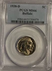 1938-D BUFFALO ::: PCGS MS-66 ::: 5C Nickel