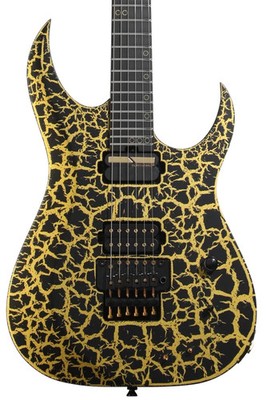 Schecter USA Custom Shop Sunset Extreme FR-S Electric Guitar - Satin Black/Gold