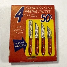 Vintage Matchbook Old Nick & Bit-O-Honey Candy Bar Front Strike Full Unused 