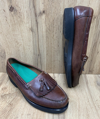 Rockport Tasseled Loafers Mens Milton Boat Shoes Leather Brown Size 11.5 M