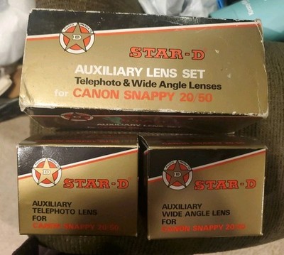 Star-D Auxiliary Telephoto + Wide Angle Lens set for Nikon L135AF Camera In/ box