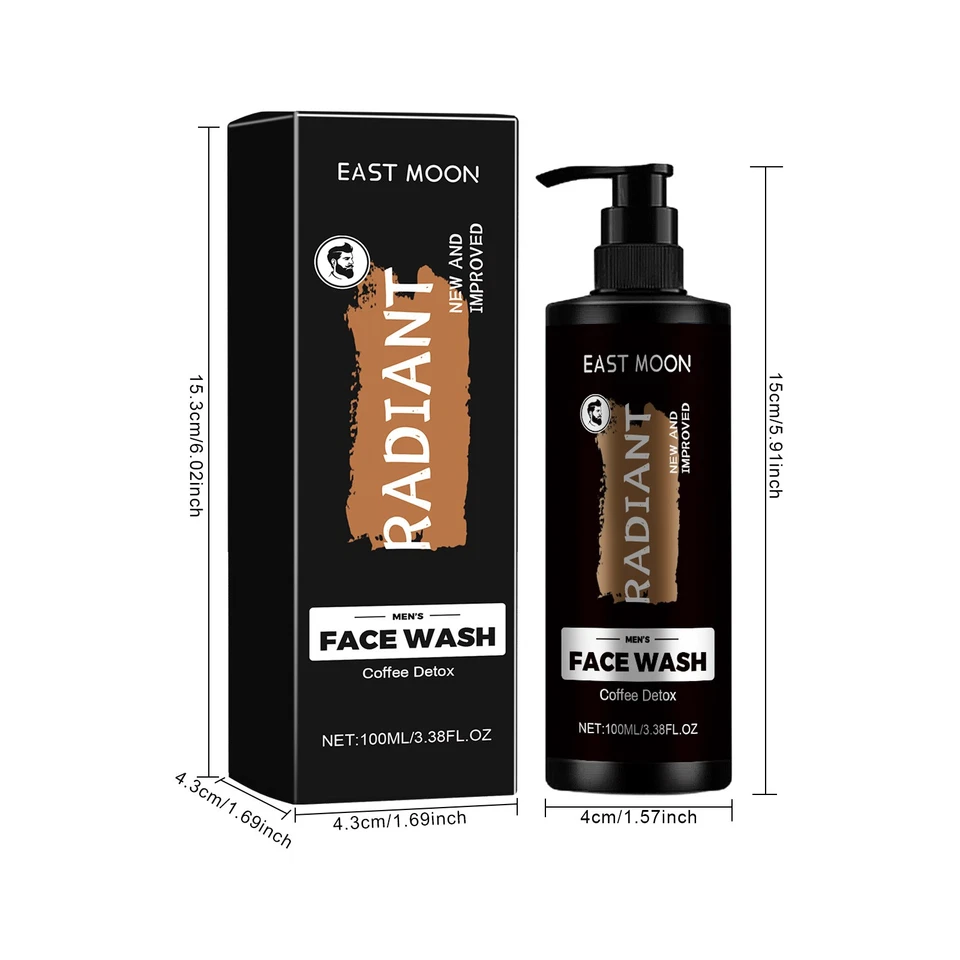 Limpador Facial Masculino 100ml Óleo Esfoliante Limpeza Profunda Controle Brilhante Hidrato - Imagem 4 de 4