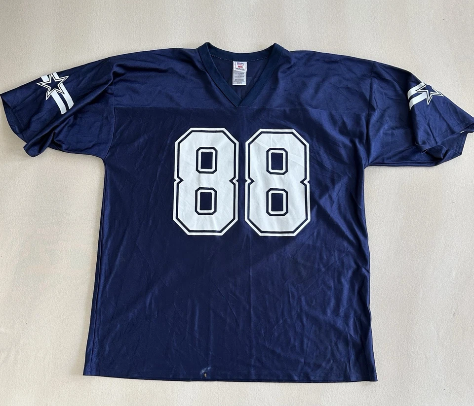 Camiseta Dallas Cowboys Des Brayant #88 Aduls XL Azul NFL Y2K Malla Imprimida Logo De Colección Foto 2 de 4