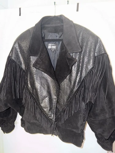 vintage Argentinian western motorcycle leather jacket - product listing photo