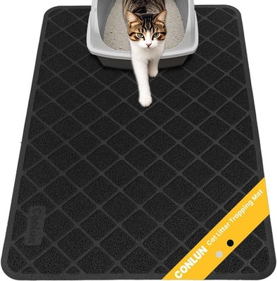 Conlun Katzenklo Matte Katzenstreu Matte, 61 x 43 cm Katzenklo Vorleger, Gitter