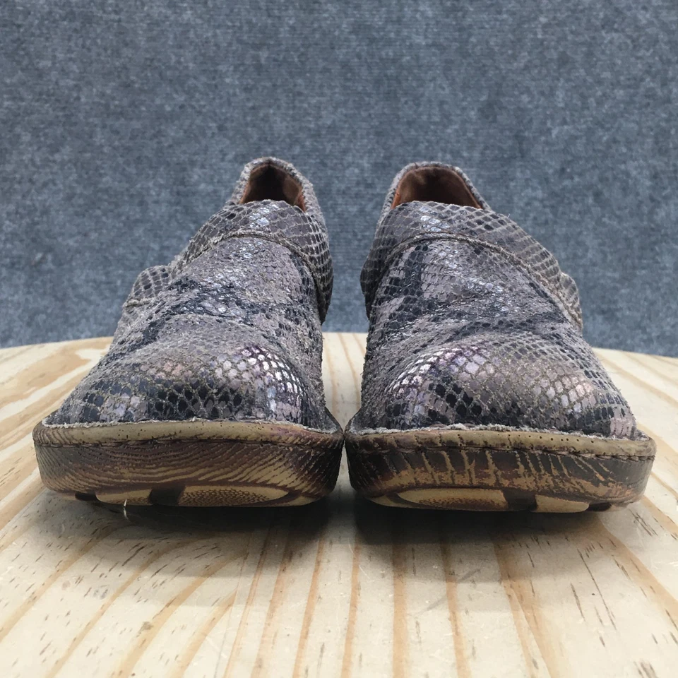 Zapatos Born Mujer 7 M Multicolor Toby Zuecos Cuero Piel de Serpiente Estampado Bajo B23657 Foto 3 de 4