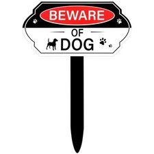 Beware of Dog Sign with Stake Warning Signs for Property Guard Dog Sign Dog W...
