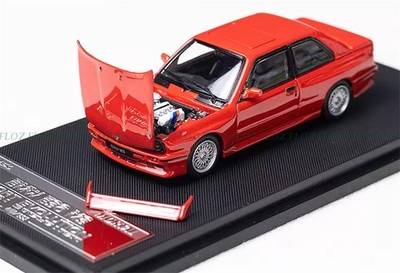 Mortal BMW M3 E30 Sport Evolution Detachable tail wing Pearl Red LTD 1:64 Model