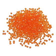 600pcs 3mm Bicone Glass Crystal Beads, Faceted Beads Orange Red