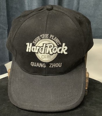 Vintage Hard Rock Cafe Hat Cap Adjustable Save the Planet Black Guang Zhou