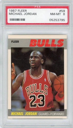 1987 Fleer Michael Jordan #59 PSA 8