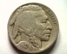 1927 BUFFALO NICKEL FINE F NICE ORIGINAL COIN FROM BOBS COINS FAST 99c SHIPMENT