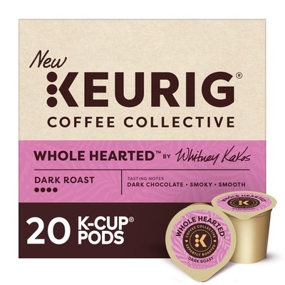 , Whole Hearted by Whitney Kakos, Dark Roast Coffee, Single Serve Keurig K-Cu...