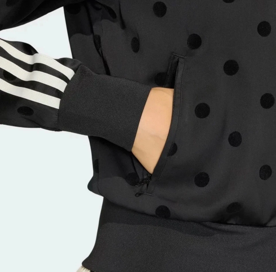 ADIDAS ORIGINALS SATIN À POIS TRACKTOP NOIR XS, S, M, L, XL - Photo 4/4